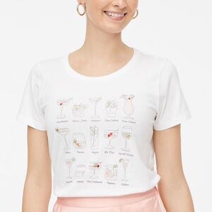 J.Crew Cocktail Bling Whimsical Collector Tee T-Shirt Size Small